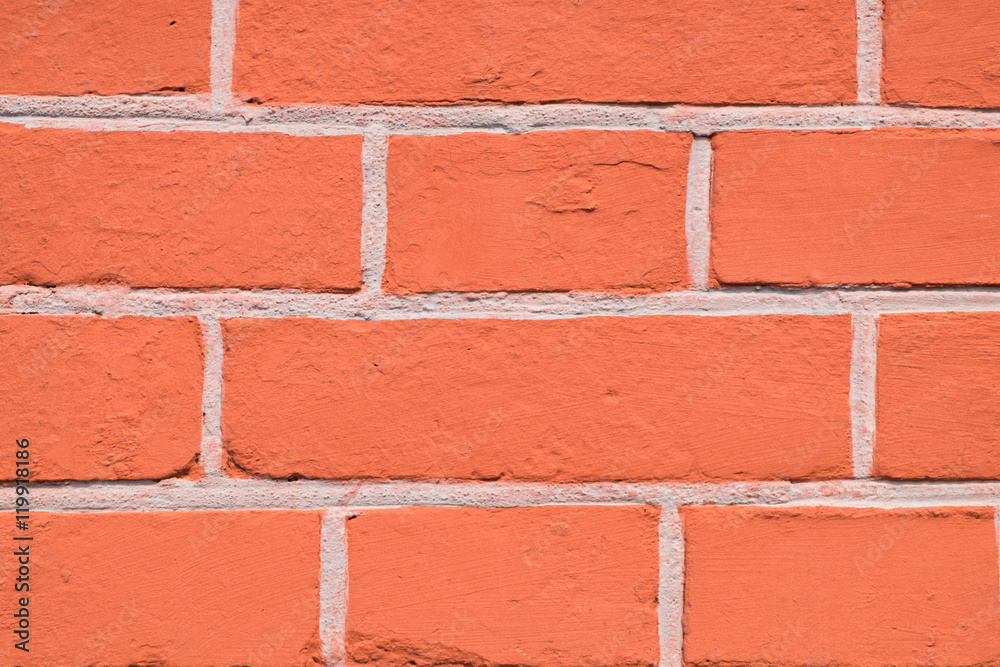 Obraz premium Red brick wall texture.