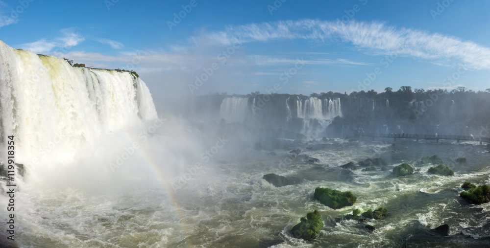 The majestic Iguazu Falls, a wonder of the world The majestic Iguazu Falls, a wonder of the world