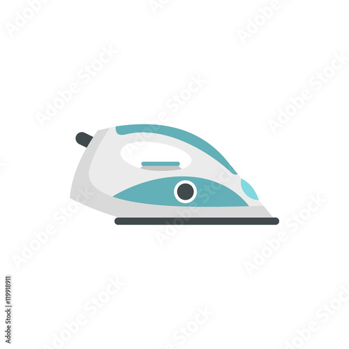 Iron icon in flat style isolated on white background. Home appliances symbol vector illustration