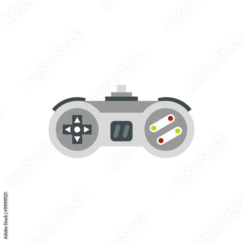 Joystick icon in flat style isolated on white background. Play symbol vector illustration