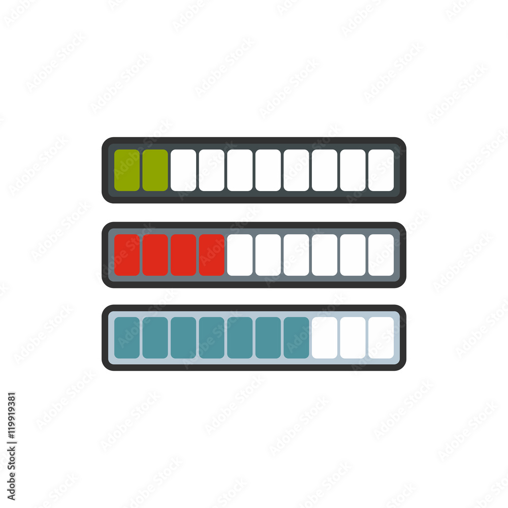 Sign horizontal columns download online icon in flat style isolated on white background. Loading symbol vector illustration Sign horizontal columns download online icon in flat style isolated on white background. Loading symbol vector illustration