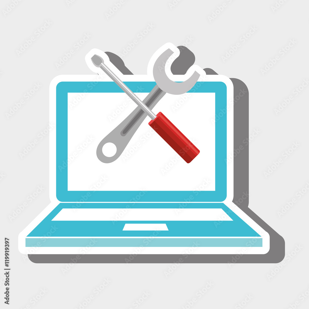 laptop tools repair service vector illustration eps 10 laptop tools repair service vector illustration eps 10