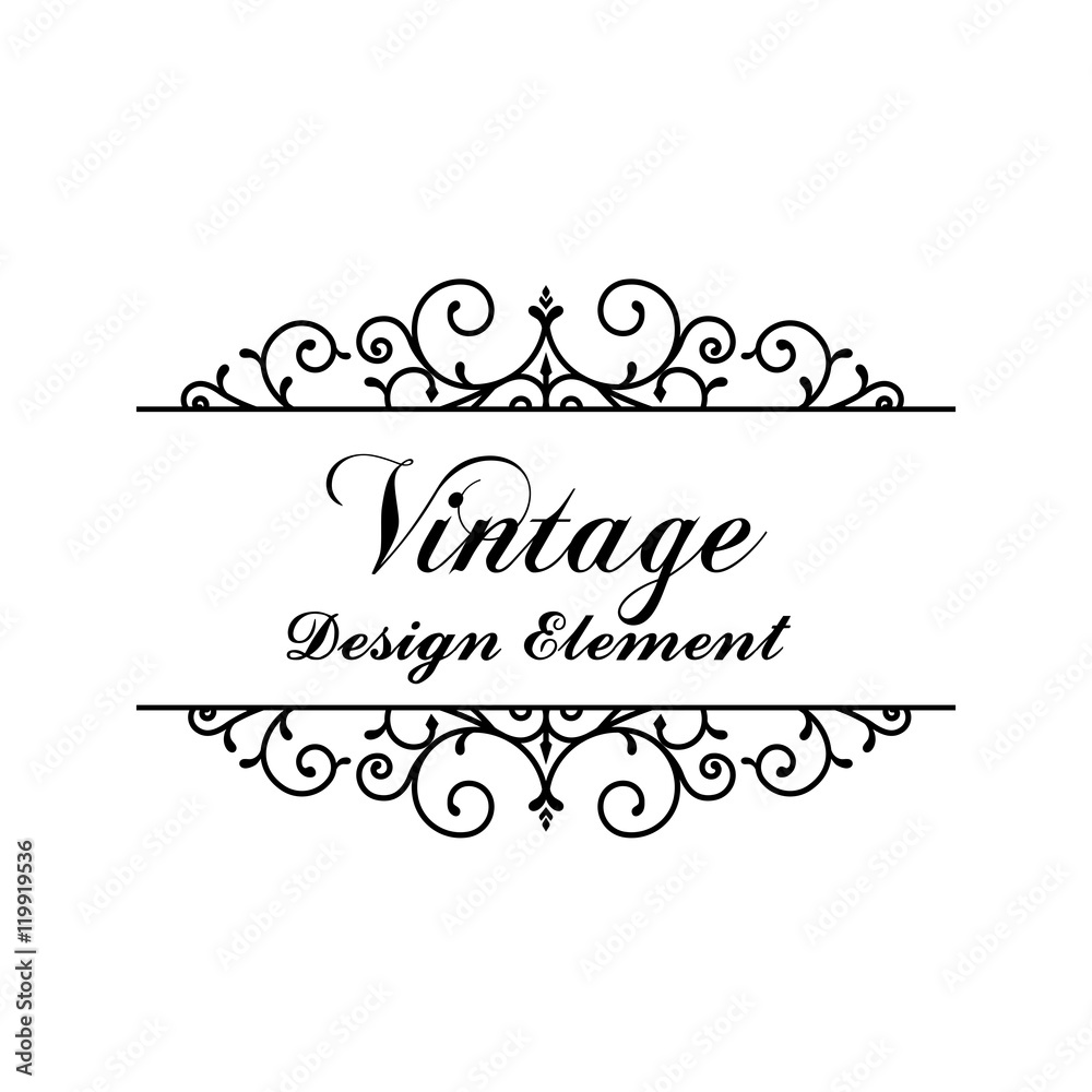 Decorative vintage and classic design element vector illustratio