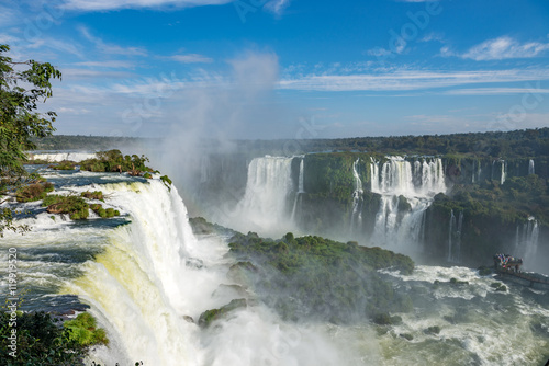 The Cataratas of Iguacu (Iguazu) falls located in Brazil