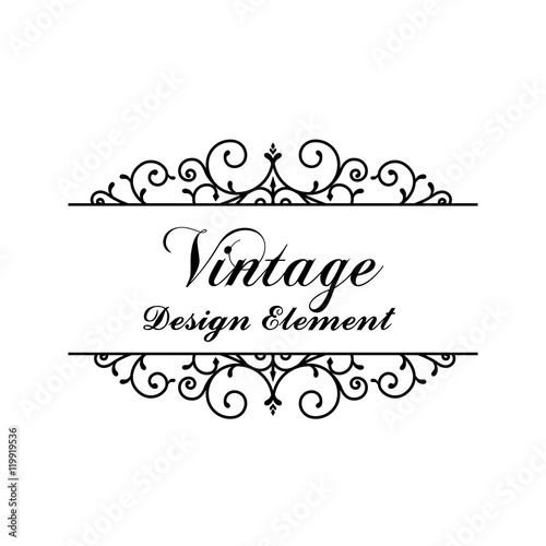 Decorative vintage and classic design element vector illustratio