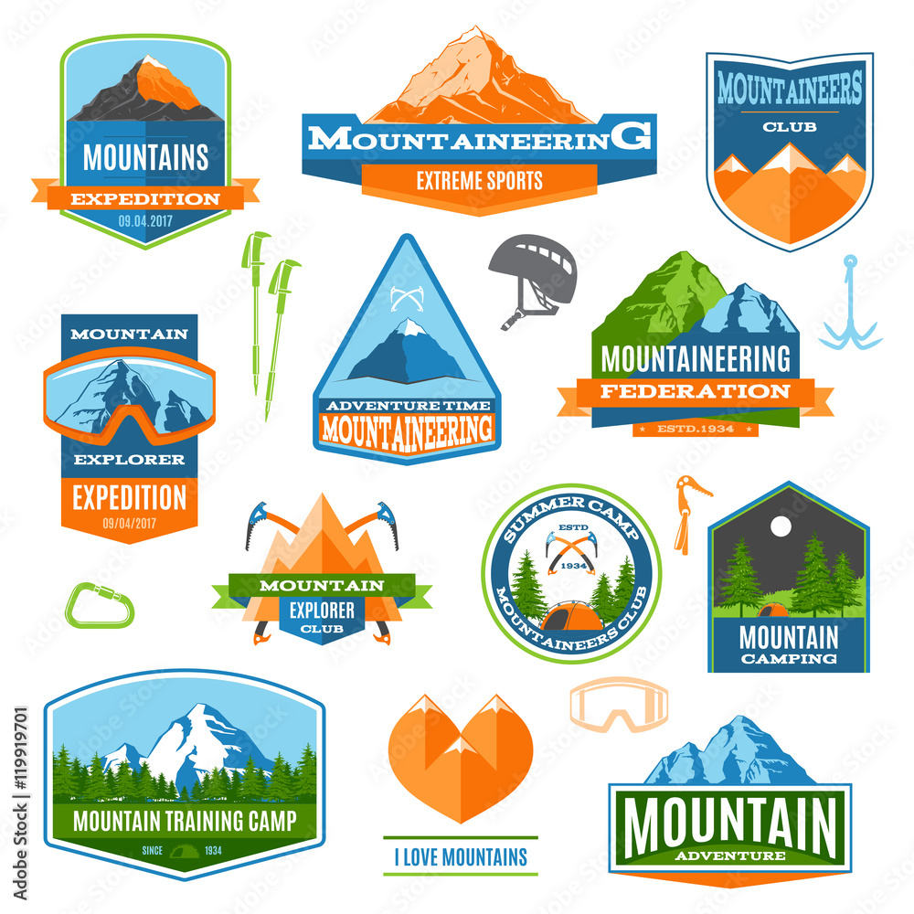 Mountaineering Labels And logos Mountaineering Labels And logos