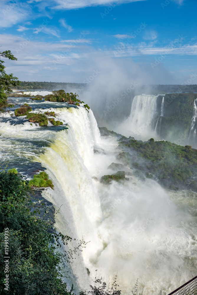 The majestic Iguazu Falls, a wonder of the world The majestic Iguazu Falls, a wonder of the world
