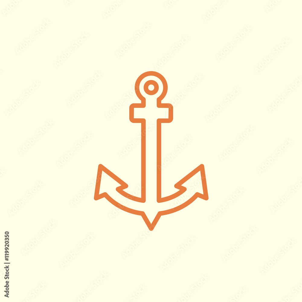 anchor line icon anchor line icon