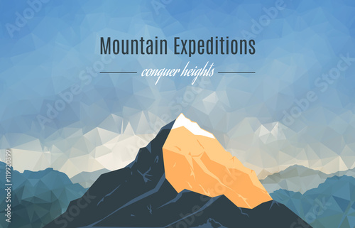 Fotografia, Obraz Landscape With Mountain Peak 2