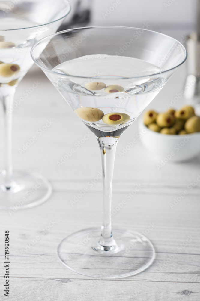 Fresh home made vodka martini cocktails Fresh home made vodka martini cocktails