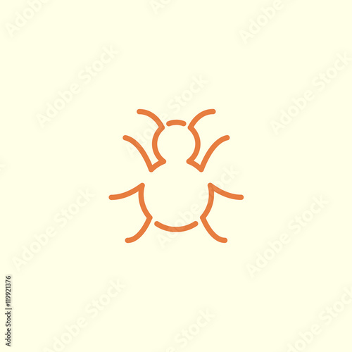 bug line icon