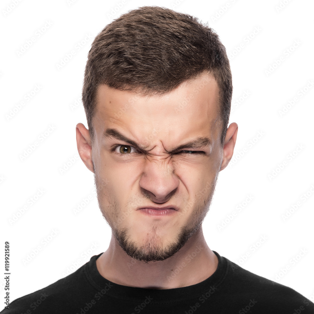 Obraz premium Stressful young man.