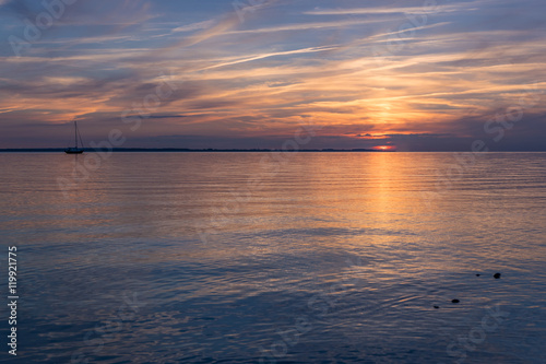 Sonnenuntergang an der Steilküste auf Insel Poel, Mecklenburg-Vorpommern