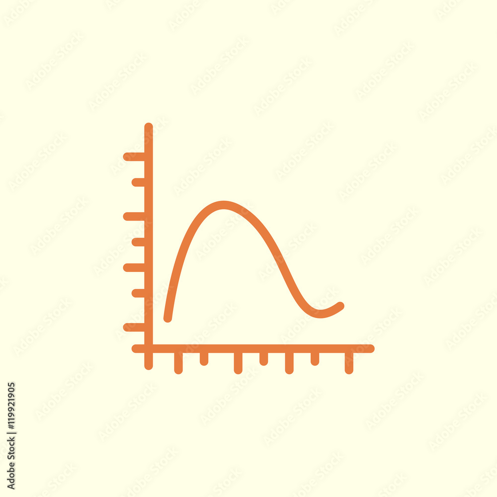 Obraz premium statistics chart line icon