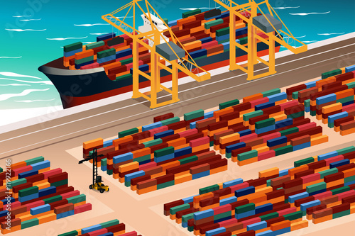 Industrial Port Scene