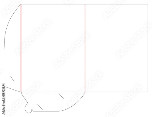 Empty shablon template folder and die cut, stamp.