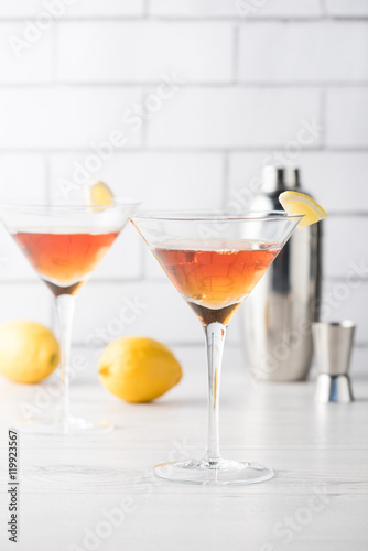Wallpaper Mural Fresh home made Manhattan cocktails with garnish Torontodigital.ca