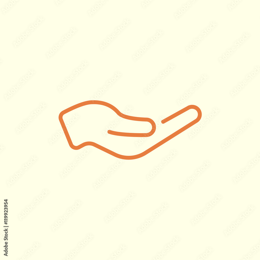 Obraz premium hand line icon