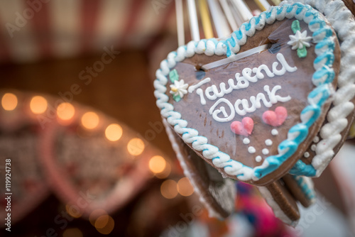 Bayerisches Lebkuchenherz mit dem Text 