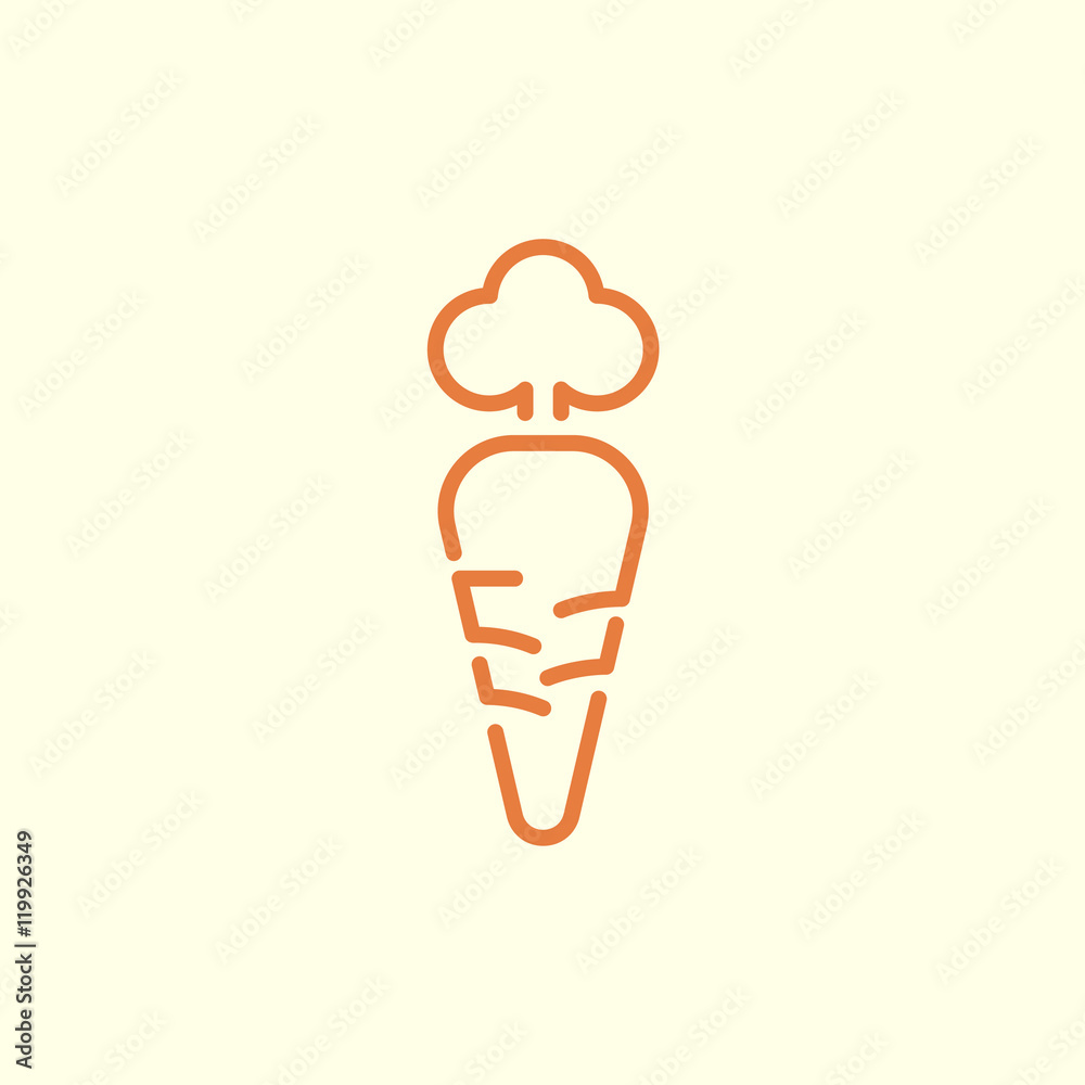 carrot line icon carrot line icon