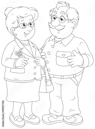 Grandmother and grandfather