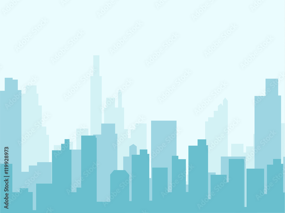 Fototapeta premium City skyline vector illustration.