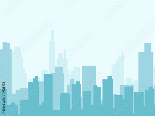 City skyline vector illustration.