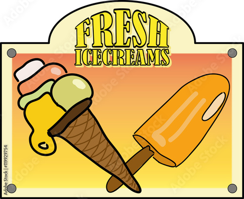 Fresh ice creams