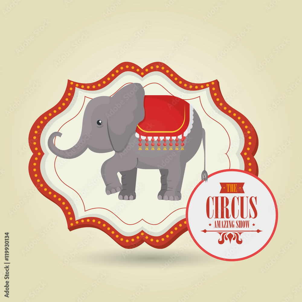 Naklejka premium big top circus icon vector illustration eps10 eps 10