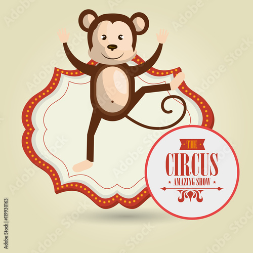monkey circus icon vector illustration eps10 eps 10
