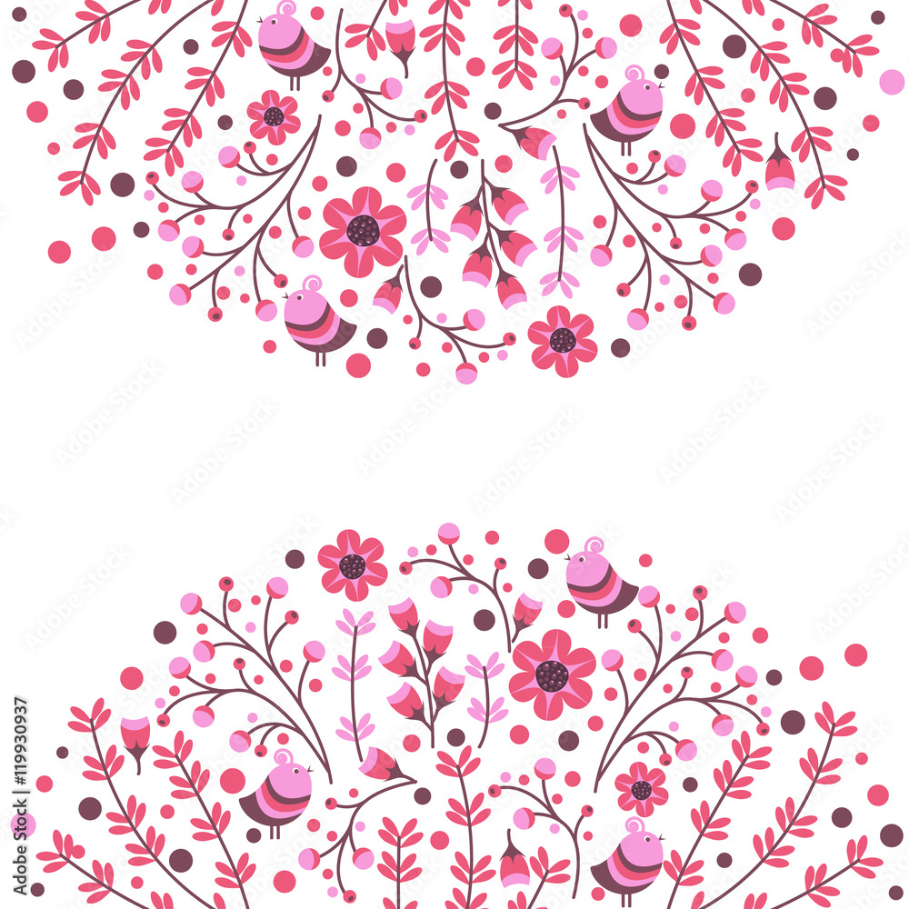 Set of vector floral frames. Cute collection of wreaths made of hand drawn leaves and flowers. Vintage set for invitations. save the date cards and other.
