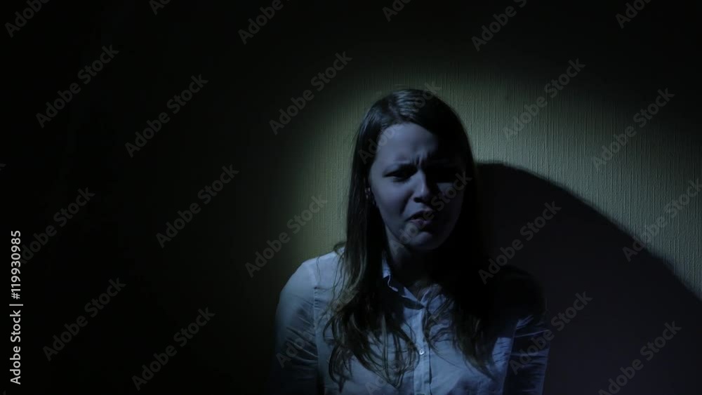 Close up of a scared teen girl. 4K UHD. Close up of a scared teen girl. 4K UHD.
