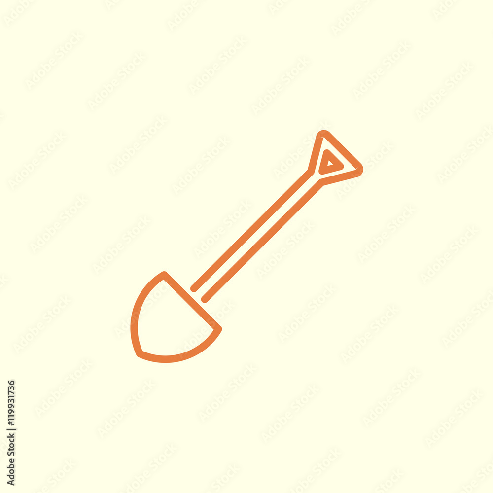 shovel line icon shovel line icon