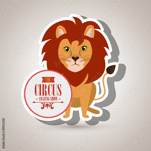 lion circus fun icon vector illustration eps10 eps 10