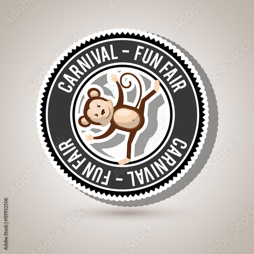 monkey circus icon vector illustration eps10 eps 10