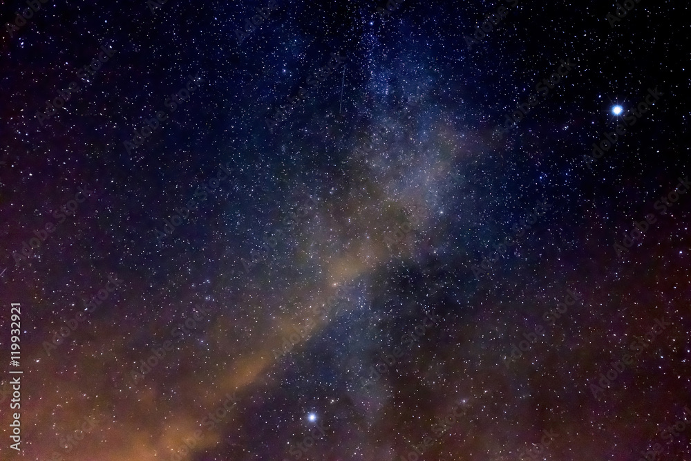 Naklejka premium Milchstraße am nördlichen Spätsommerhimmel
