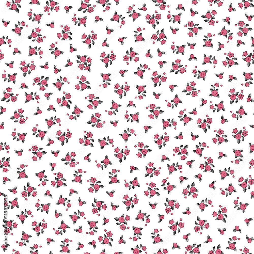 Floral seamless pattern. Summer background. Vector illustration.