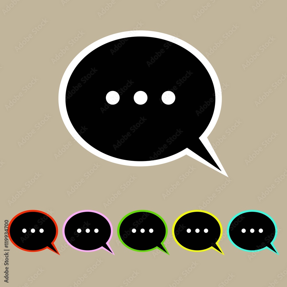 Bubble speach on gray background. Vector art. Bubble speach on gray background. Vector art.