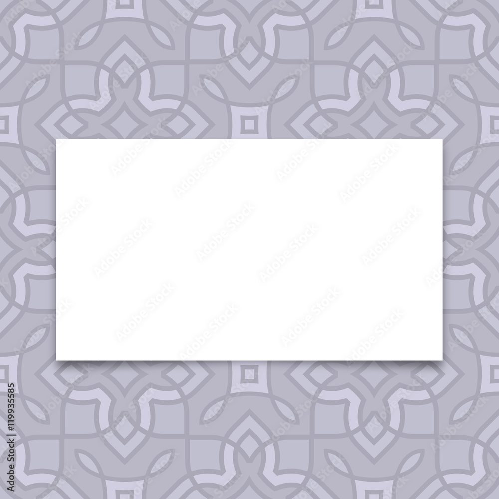 Mock-up Business Card, Blank card template with soft shadows on a gray lilac seamless pattern. Ready for your design, all elements isolated and easily editable. Vector illustration EPS10 Mock-up Business Card, Blank card template with soft shadows on a gray lilac seamless pattern. Ready for your design, all elements isolated and easily editable. Vector illustration EPS10