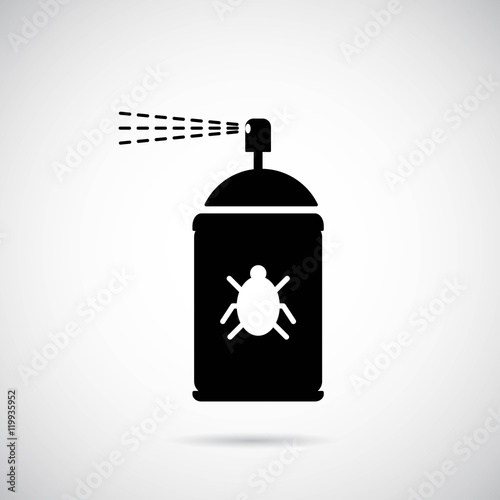 Spray icon on gray background. Vector art.
