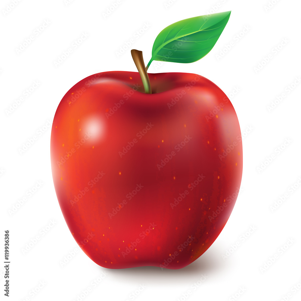 Vector illustration of a juicy apple Vector illustration of a juicy apple