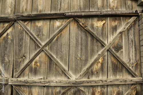 Fragment of wooden gate.