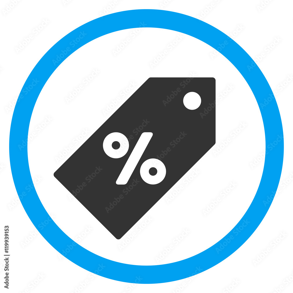 Discount Tag vector bicolor rounded icon. Image style is a flat icon ...