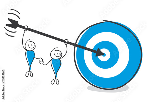 Stick Figure Series Blue / Zielscheibe, Teambuilding