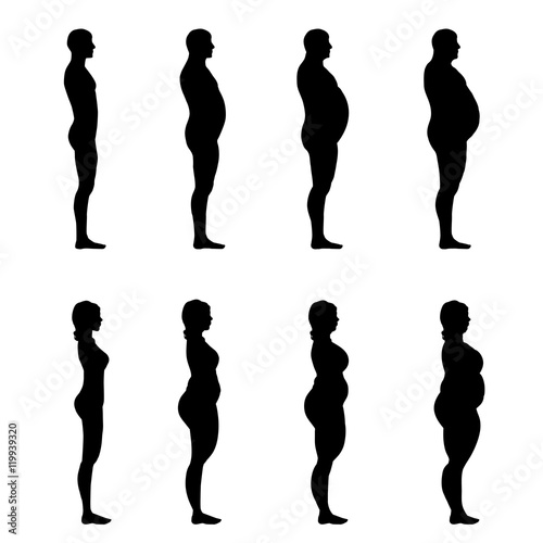 Vector silhouette of people.