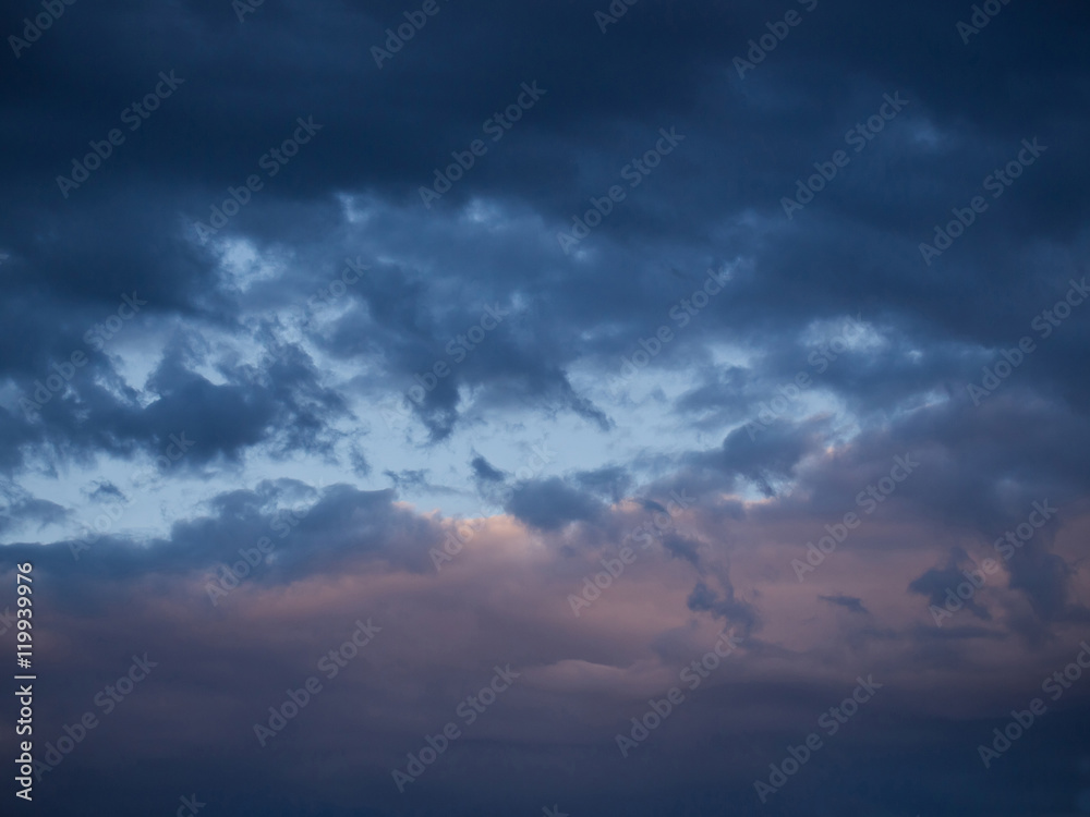 Dark clouds on rainy sky Dark clouds on rainy sky
