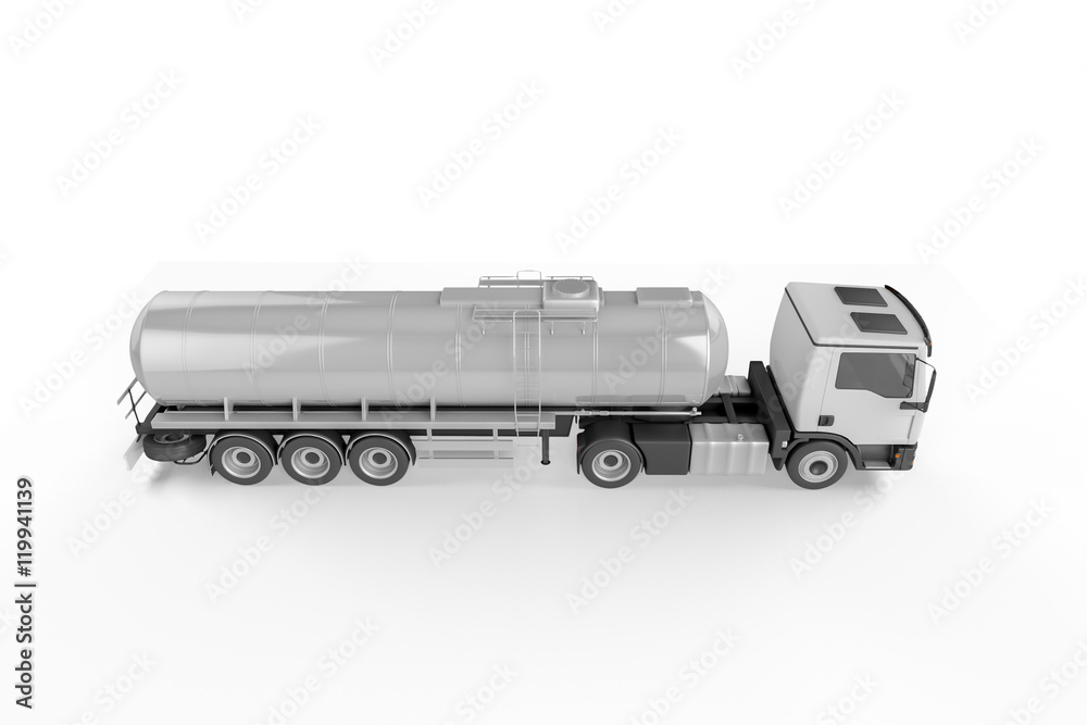 Big Tanker Truck isolated on white background