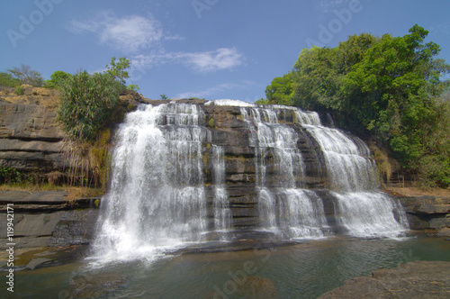 Waterfall Chute de Djourougui in the region of Fouta Djallon in Guinea  