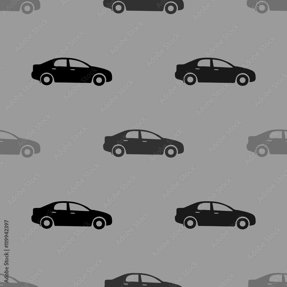 Seamless pattern. Black cute cars Seamless pattern. Black cute cars