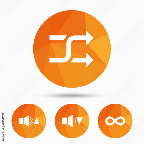Free Download Player control icons. Sound louder and quieter. - GFXLoad